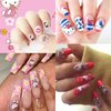 3D Cartoon Nail Art Stickers Self Adhesive Cute Nail Decals 6 Sheets Kawaii Design Nail Charms for Acrylic Nails Supplies Designer Nail Stickers for Women Girls DIY Nail Decorations Accessories