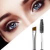 KINGMAS Eyebrow Brush, Professional Dual Angled Eye Brow Brush and Spoolie Brush Eyelash Comb Eyebrow Tool (Black)