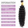 Human Braiding Hair 1 Bundle 100g Deep Water Wave Bulk Human Hair for Braiding No Weft 10A Brazilian Virgin Curly Human Hair Extensions for Boho Braids Wet and Wavy (Natural Black, 16Inch)