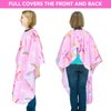 PAMAID Kids Haircut Cape Waterproof Barber Cape Cover, Unicorn Hair Cutting Cape for Girls with Adjustable Snap Closure (Unicorn)