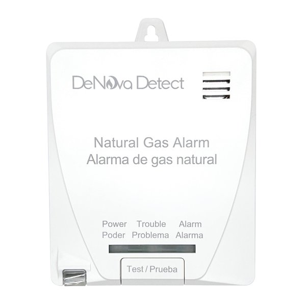 DeNova Detect Natural Gas Alarm, Only 100% Battery-Powered Detector in USA, Voice Alerts in English & Spanish, UL1484 Listed, 6-Year Battery Life