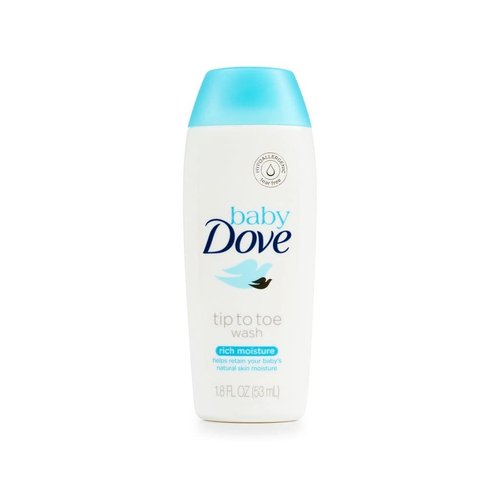 Baby Dove Body Wash Tip To Toe Sensitive Moisture 1.8 Oz Travel Size (Pack Of 3)