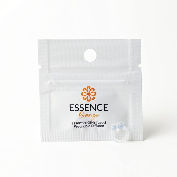 Essence Nasal Diffuser | Essential Oil Ring | Silicone Nose Inhaler (Orange)