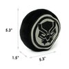 Dog Toy, Marvel, Plush Squeaker Black Panther Icon Black Silver
