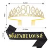 80th Birthday Sash and Tiara for Women, 80th Birthday Decorations for Women, 80 & Fabulous Sash and Tiara Set, Happy 80th Birthday Decorations, 80th Birthday Gifts for Women