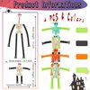 4PCS Telescopic Suction Cup Skeleton Toys, Shape Changing Telescopic Pop Tube Halloween Skeleton Fidget Toys, Skeleton Action Figure for Halloween Party Favors Kids Toddler Gift