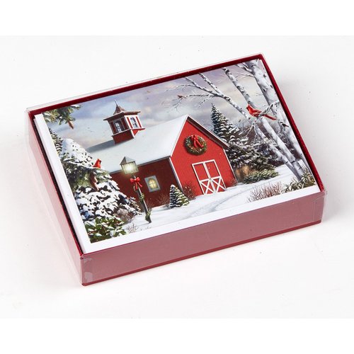 As Winter Calls Boxed Christmas Cards - 15 Cards & 16 Foil Lined Envelopes