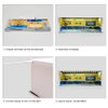 1/64 Model Car Display Case Diecast Diorama Garage，Simulated Parking Lot Model Miniature Scene Parking Lot PVC Assembly with Light Parking Space Model Display Frame Toy Display Box (Yellow)