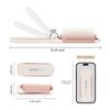 RHOS Folding Brush with Mirror for Women,Girls-Portable Mini Hair Brush for Purse,Small Pocket Hair Brush with Soft Nylon Bristles-Portable Brush with Mirror for Travel(Beige)
