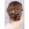 Kercisbeauty Wedding Crystal Headband for Bride Hair Vine Wreath Bridal Headpiece Prom Hair Accessories (Gold)