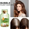 Huang Yi Natural Plant Bubble Hair Dye,Pure Plant Extract for Grey Hair Color Bubble Dye Shampoo. (Black Tea)