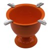 Stinky Cigar Ashtray, Tall and Deep Bowl Design, Windproof, 4 Stirrups, Competition Orange