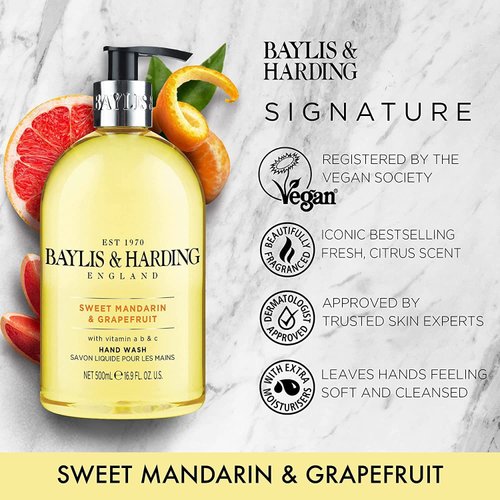Baylis & Harding Sweet Mandarin and Grapefruit Hand Wash, 500 ml