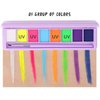 Mysense 16 Colors Water Activated Eyeliner Palette,Face Paint Fluorescent Bright Rainbow Colorful Body Paint Makeup,Matte and UV Glow Graphic Eyeliner,With Eyeliner Brush