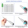 Jeffdad 10pcs Nail Drill Bits Set, Professional Nails Diamond Bits Russian Cuticle Remover Bits Kit for Acrylic Gel Nails Home Salon
