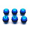 Arcity 6 Pcs/Lot 28mm Arcade LED Push Buttons Illuminated Player 1P 2P Coin Start Select Lit Blue with Microswitch for Arcade Machine Games Console Parts 5V