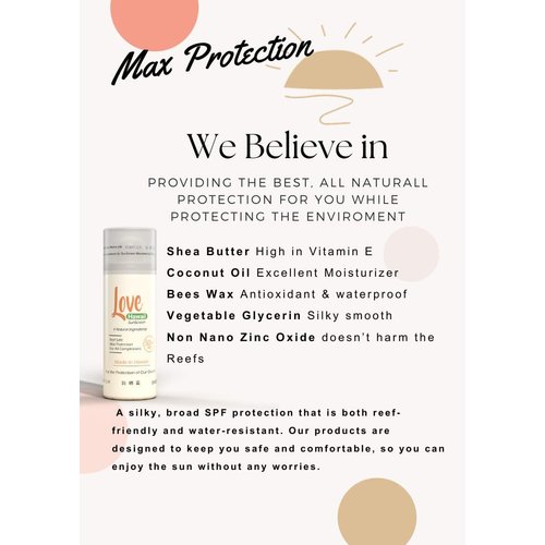 Love Hawaii Sunscreen with SPF Max Protection, REEF Friendly Formula, Silky Smooth Coverage, Natural Ingredients, Suitable for All Complexions, Travel-Friendly Size, For Active Water Activities