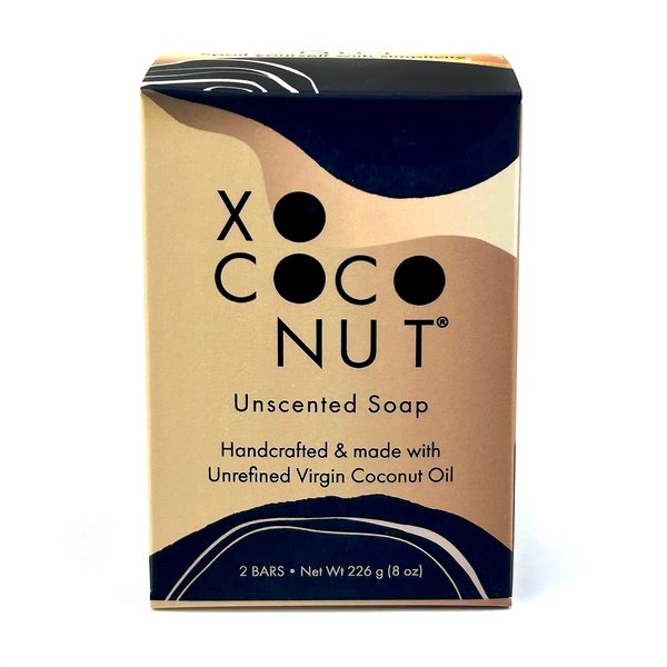 Moda Foods Coconut Oil Soap Handcrafted With Organic Oil Natural Face Body Hands Vegan Unscented - 2 Bars