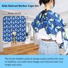 2 Pieces Kids Haircut Salon Cape Waterproof Hair Cutting Cape Children Hairdressing Apron Barber Gown Hair Cutting Shampoo Styling Capes for Kids Children (Dolphin and Rocket Pattern) Multi-Colored