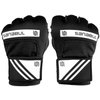 Sanabul Gel Hand Wraps for Boxing Gloves | MMA Muay Thai Kick Boxing Quick Wraps for Men & Women | Inner Boxing Hand Wrap for Gloves | Padded Knuckle Wrist Wrap (Black/White, S/M)