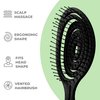 Ninabella Organic Detangling Hair Brush for Women, Men & Children - Does not Pull on Hair - Hair Straightening Brushes for Straight, Curly & Wet Hair - Unique Spiral Hairbrush
