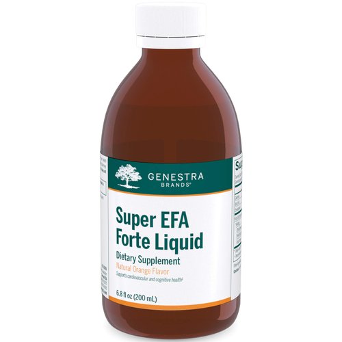 Genestra Brands Super EFA Forte Liquid | Fish Oil Formula to Support Cognitive, Cardiovascular, and Joint Health | Natural Orange Flavor | 6.8 fl. oz.