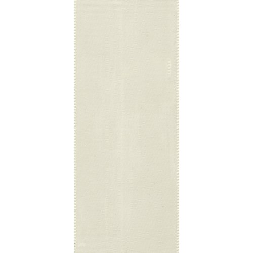 Berwick Offray 2.25" Wide Double Face Satin Ribbon, Antique White Ivory, 50 Yds