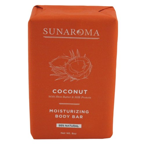Sunaroma Soap Bar Coconut 8 Ounce (236ml) (2 Pack)