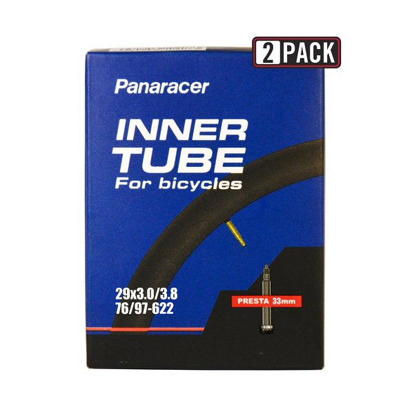 Panaracer 2 Pack 27.5 x 1.25 / 1.75 Presta (French)-33mm Bicycle Tube , Black