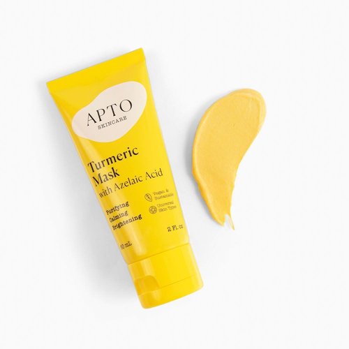 APTO Skincare Turmeric Mask with Azelaic Acid, Brightening & Exfoliating Cream Face Mask, 2 oz