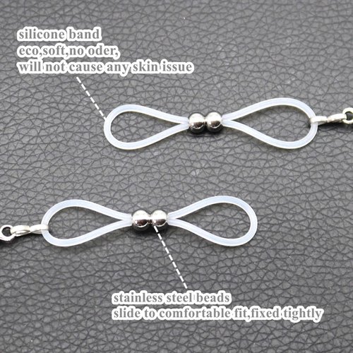Mimimelon Non Pierced Nipple Jewelry Chains Faux Nipple Piercing Rings Bells Stainless Steel Nipple Noose