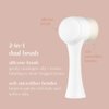Nooni Pore Cleansing Tool - Manual Dual Brush | Facial Massager and Exfoliator, Soft Bristle & Silicone Brush, 1 Count