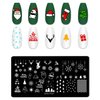 DANNEASY 6 Pieces Halloween Christmas Nail Stamping Plate Holiday Nail Stamps Nail Stencils Plates for Nails Design Manicure Template Nail Art Tools Acrylic Nail Accessories