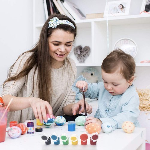 36 Empty Paint Pots with Lids, 5 ml/0.17 OZ Clear Empty Storage Paint Containers,Mini Painting Cup Arts Crafts Containers for Summer Camp Kids Classrooms Schools Paintings Art Festivals etc