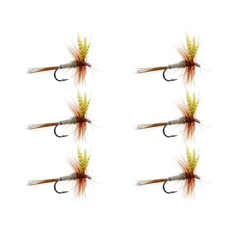 Wild Water Fly Fishing Dark Hendrickson Dry Flies, Size 14, Qty. 6 for Trout, Panfish and Other Lake & River Fish