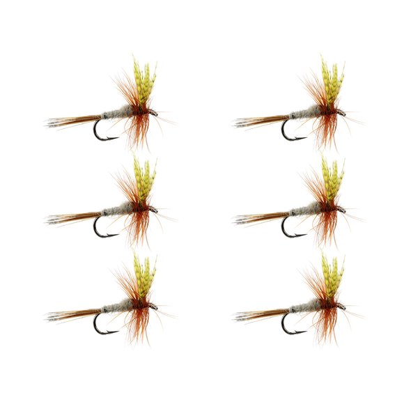 Wild Water Fly Fishing Dark Hendrickson Dry Flies, Size 14, Qty. 6 for Trout, Panfish and Other Lake & River Fish