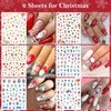 30 Sheets All Holiday Nail Stickers, Independence Halloween Christmas Valentine's Thanksgiving Day Nail Art Decals Mixed All Season Set, Self-Adhesive Design Year-Round Manicure Decorations Supplies