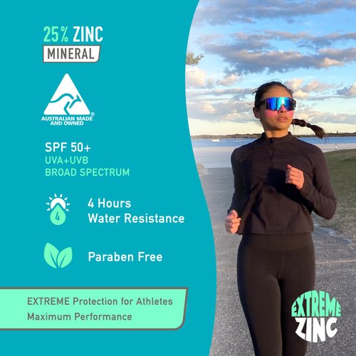 Sun Zapper (Coral Pink) Extreme Zinc Stick - Pink Colour Mineral Sunscreen Stick SPF50+ UVA/UVB+ Unbeatable Sun Protection Sunblock, Sun Cream Made in Australia