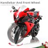 Risopen 1/12 SUZUK1000R Motorcycle Model Toy Mini Alloy Metal Diecast Motorcycle Model Red Motorcycle Model Toy Sport Motorcycle Racing Model Collection Gift for Men Kid Boy