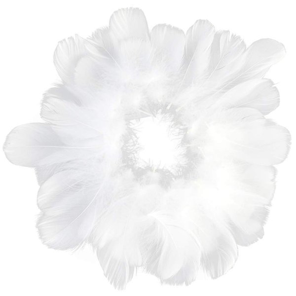 obmwang 100 Pieces 8-12cm Natural Goose Feathers for DIY Craft Wedding Party Home Decorations, White