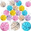 24 packs Funny Christmas Mini Sport Basketball fidgets Bubble Toys for Kids Children Classroom Students Gifts from Teacher,Baskeyball Birthday Party Favors