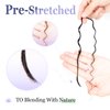 Pre-Divided Human Braiding Hair for Boho Braids Water Deep Wave Human Hair Bulk for Braiding Curly Human Hair for Boho Locs Boho Crochet Braids Human Hair Extensions (1B, 16"-80Strands)