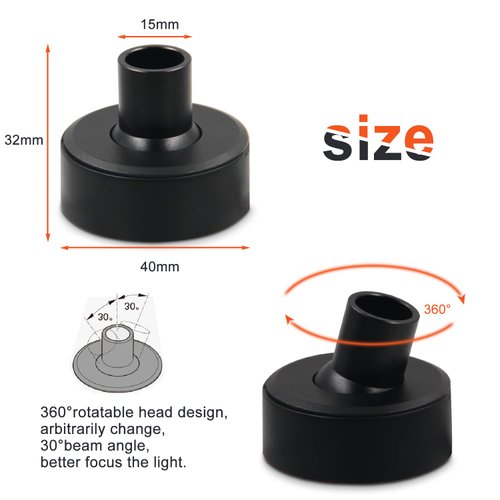 VST 12V Dimmable Mini Spotlight Plug in with Wireless Dimmer Switch Recessed or Surface Mount, 360°Rotatable for Jewelry Showcase Display((Silver)