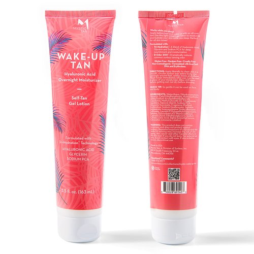 Mystic Tan Wake-Up Tan Hyaluronic Acid Gel Self-Tanning Lotion, 5.5 fl. oz. - Gradual Self-Tanner Lotion with Eco-Certified DHA and Erythrulose for All Skin Tones - Body Bronzer