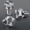 M14 x1.5 Magnetic Oil Drain Plug Stainless Steel Oil Pan Drain Bolt with Red Copper Washer Gaskets Replacement for Ford GM Honda Hyundai KIA and More Select Models