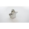 Small mini heart silver metal hair claw clip (Clip quantity: 1 clip)