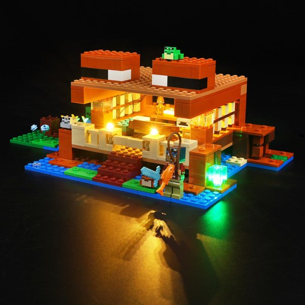 Rorliny LED Light Kit for Lego-21256 The Frog House, Lighting Set Compatible with Lego-21256 The Frog House Building Blocks Model (Lights Only, No Lego Set)