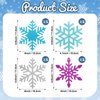 Clabby 48 Pcs Christmas Winter Snowflake Hanging Swirls Decorations Snowflakes Hanging Ceiling Streamers Glittery Snowflakes Ornament for Christmas Winter Snowflake Party Birthday Party