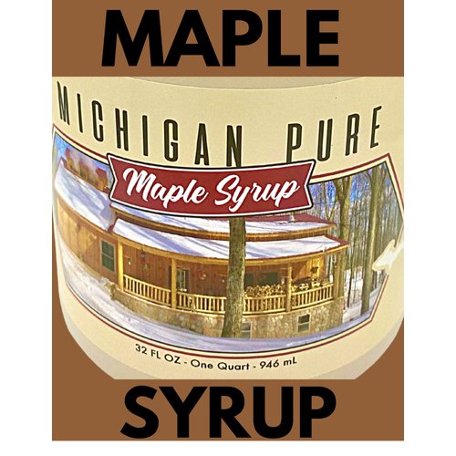 All Natural, 100% Pure, B Grade, Maple Syrup, 32 Oz. (Quart)