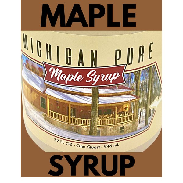 All Natural, 100% Pure, B Grade, Maple Syrup, 32 Oz. (Quart)